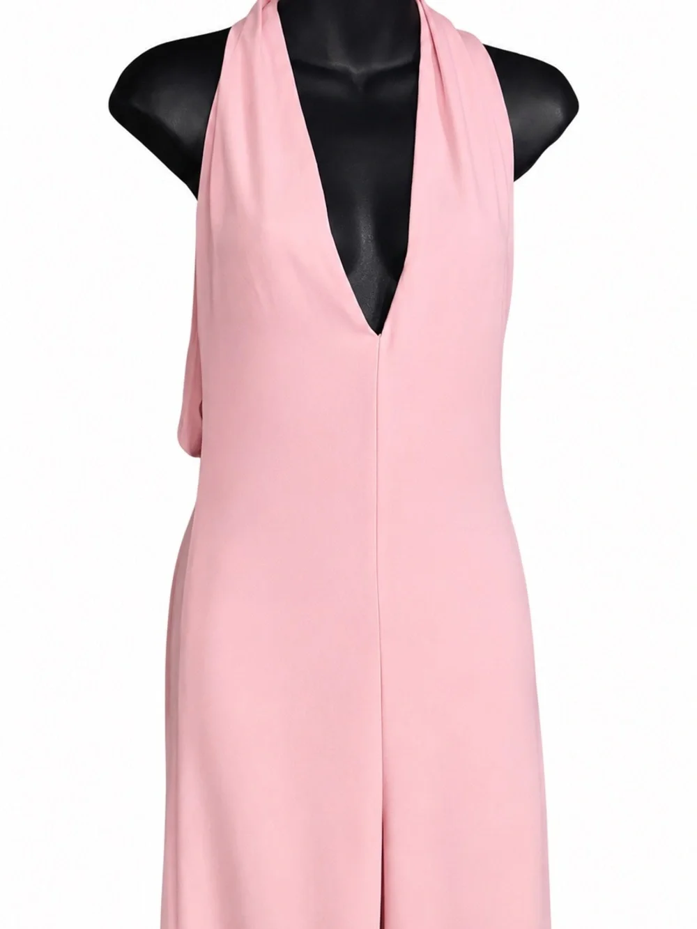Zara Pink Jumpsuit lined v neckline low back size small dressy - Picture 2 of 10